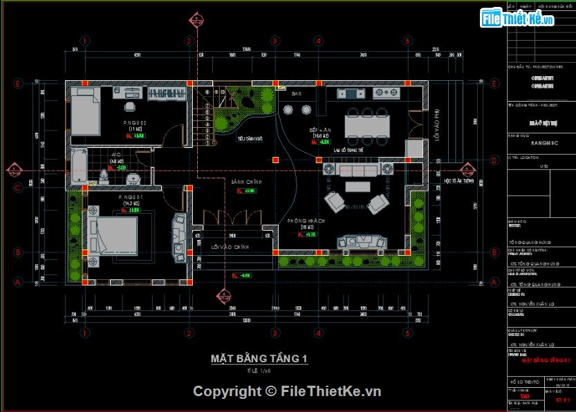 Biệt thự 2 tầng,file cad biệt thự 2 tầng,mẫu biệt thự 2 tầng