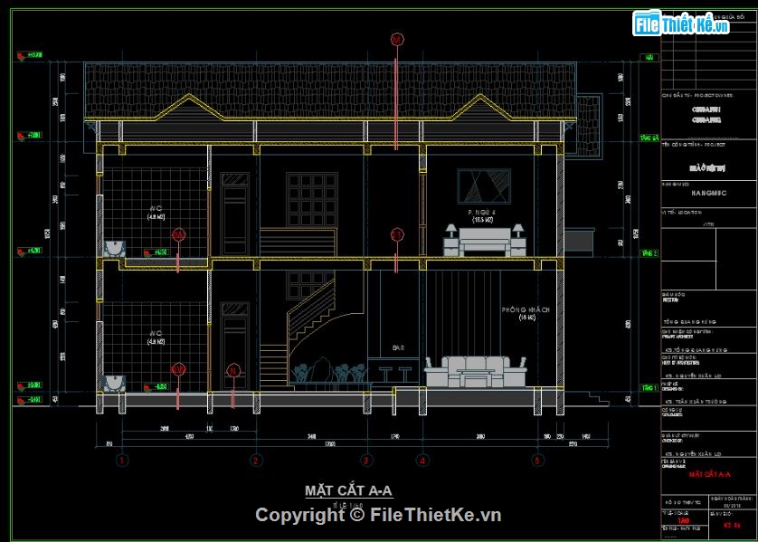 Biệt thự 2 tầng,file cad biệt thự 2 tầng,mẫu biệt thự 2 tầng