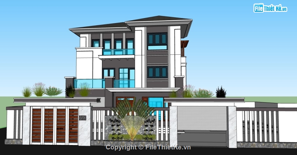 biệt thự 3 tầng,su biệt thự 3 tầng,model su biệt thự 3 tâng