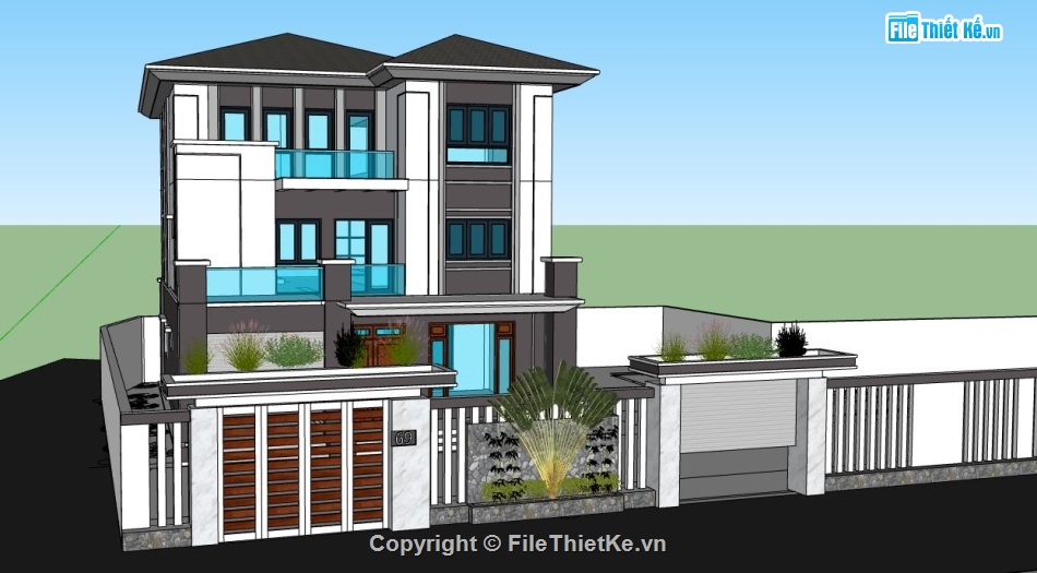 biệt thự 3 tầng,su biệt thự 3 tầng,model su biệt thự 3 tâng
