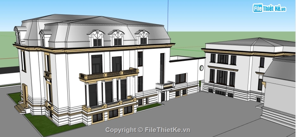 file su biệt thự,sketchup biệt thự,model su biệt thự