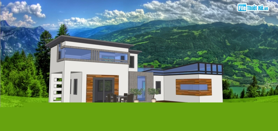 biệt thự đẹp 2,su biệt thự đẹp,sketchup biệt thự