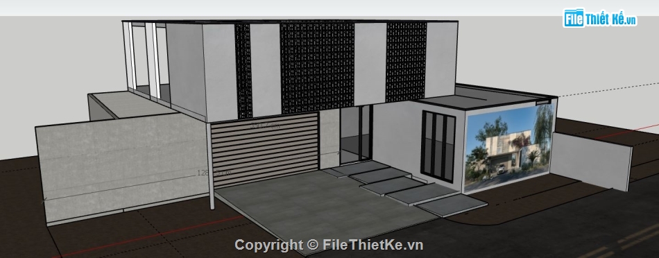 biệt thự sketchup,sketchup biệt thự,biệt thự hiện đại sketchup,biệt thự hiện đại