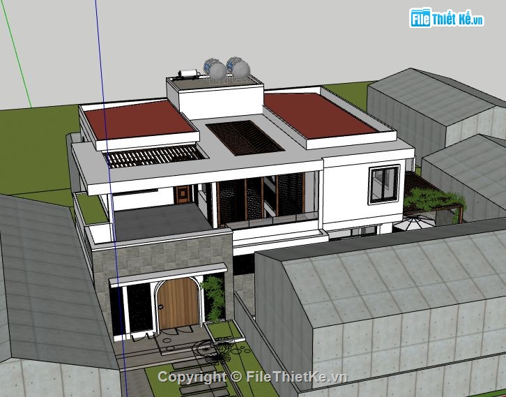 biệt thự hiện đại,Thiết kế biệt thự,model biệt thự