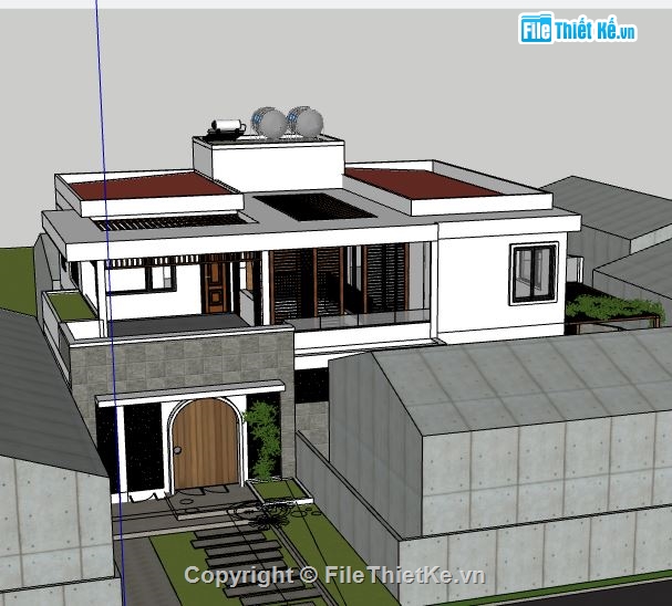 biệt thự hiện đại,Thiết kế biệt thự,model biệt thự