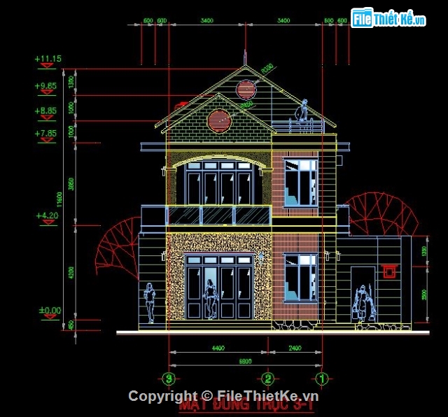 biệt thự 7x15m,mẫu nhà biệt thự,biệt thự 2 tầng,mẫu biệt thự thông dụng