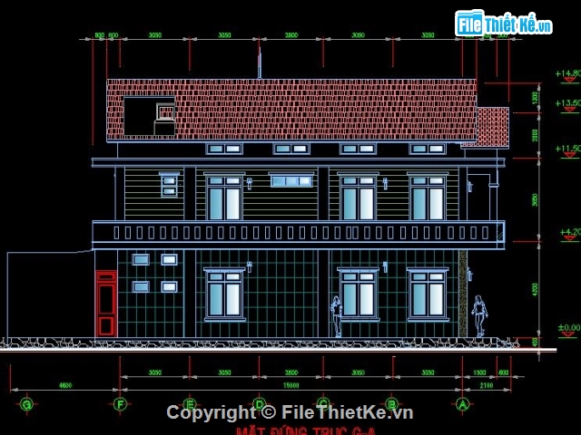 biệt thự 7x15m,mẫu nhà biệt thự,biệt thự 2 tầng,mẫu biệt thự thông dụng