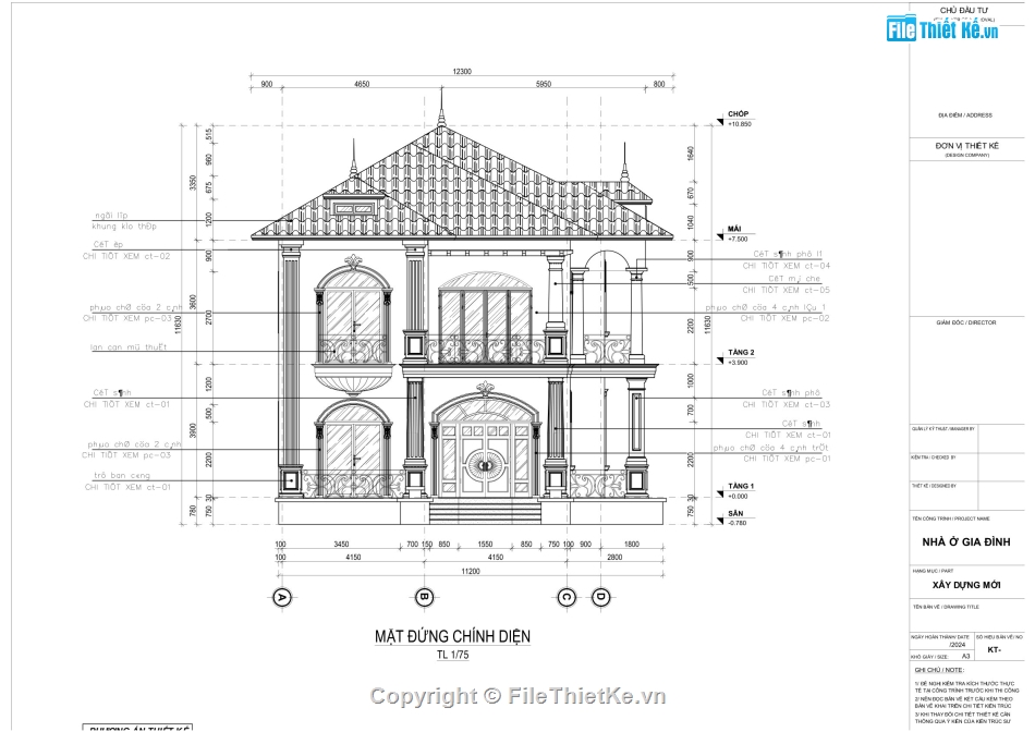 BIỆT THỰ FULL,TÂN CỔ ĐIỂN,3D