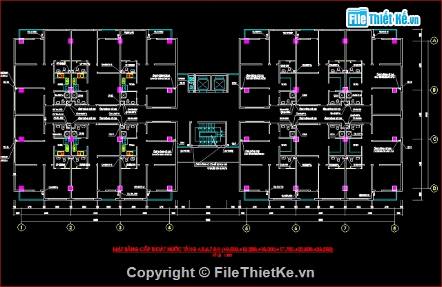 Bản vẽ Cấp thoát nước,cấp thoát nước Nhà 9 tầng,mẫu bản vẽ cấp thoát nước,sơ đồ hệ thống cấp thoát nước