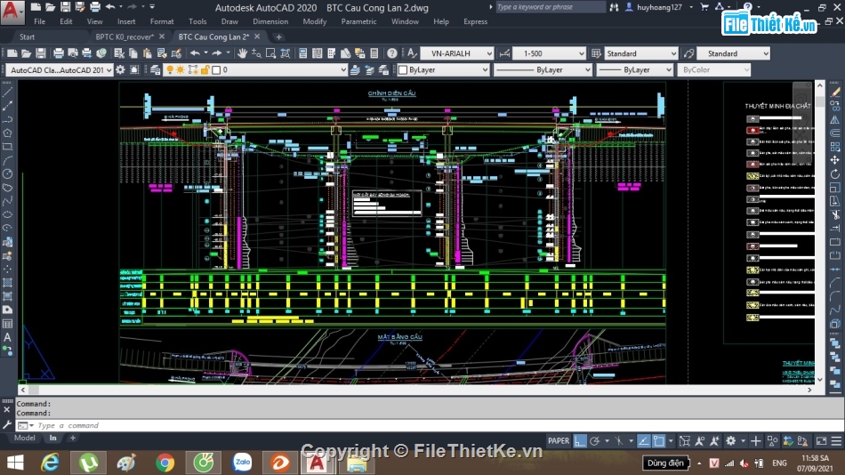 Autocad thiết kế cầu,Bản vẽ thiết kế cầu,Dự án đường bộ ven biển,bản vẽ cầu đường