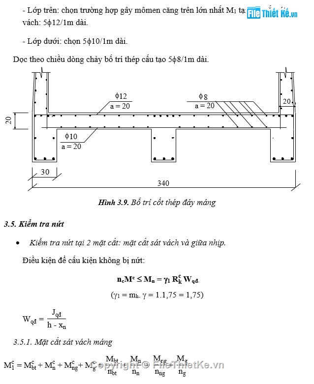 Đồ án môn học,Đại học Thủy Lợi,đồ án bê tông cốt thép,thiết kế cầu máng,ngành kỹ thuật công trình thủy