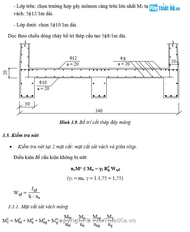 Đồ án môn học,Đại học Thủy Lợi,đồ án bê tông cốt thép,thiết kế cầu máng,ngành kỹ thuật công trình thủy