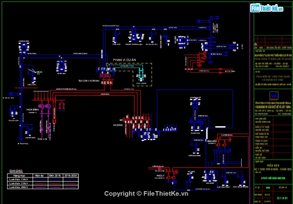 bản vẽ thiết kế đường dây 110kV,bản vẽ CAD đường dây 110kV,bản vẽ đường dây 110V