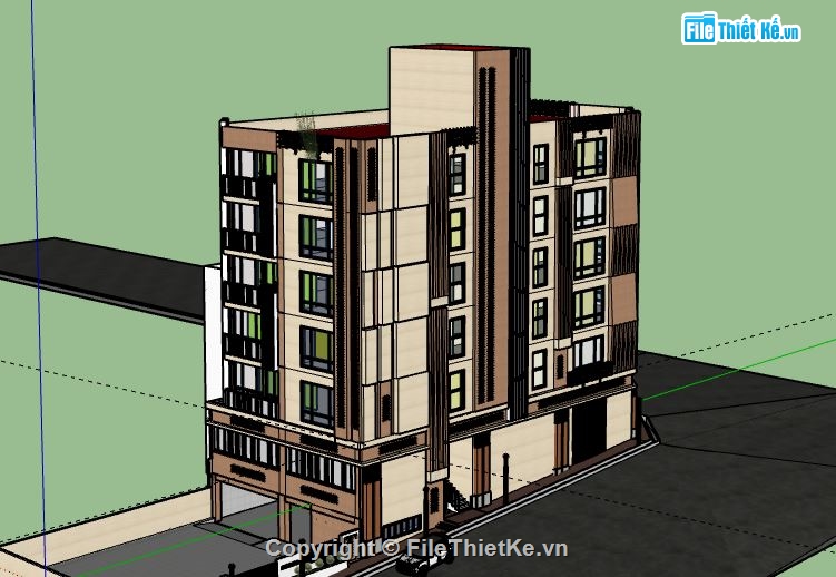 Chung cư 6 tầng,Model su chung cư 6 tầng,chung cư 6 tầng file su