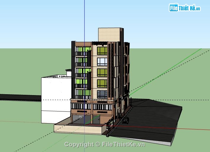 Chung cư 6 tầng,Model su chung cư 6 tầng,chung cư 6 tầng file su