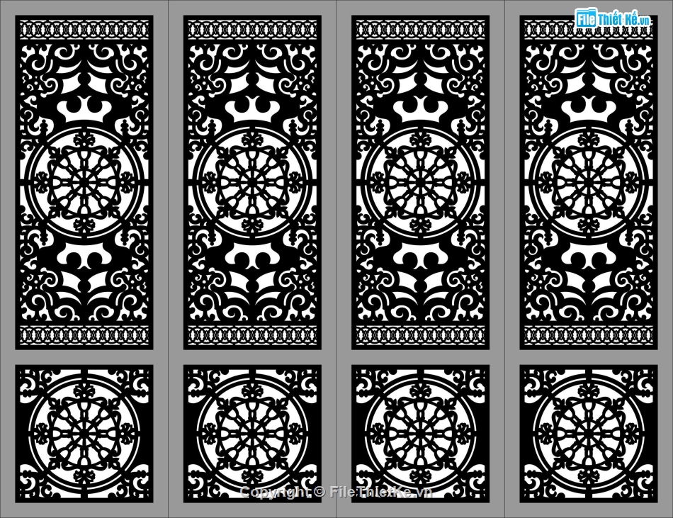 cổng 4 cánh cnc,cổng dxf,cnc 4 cánh