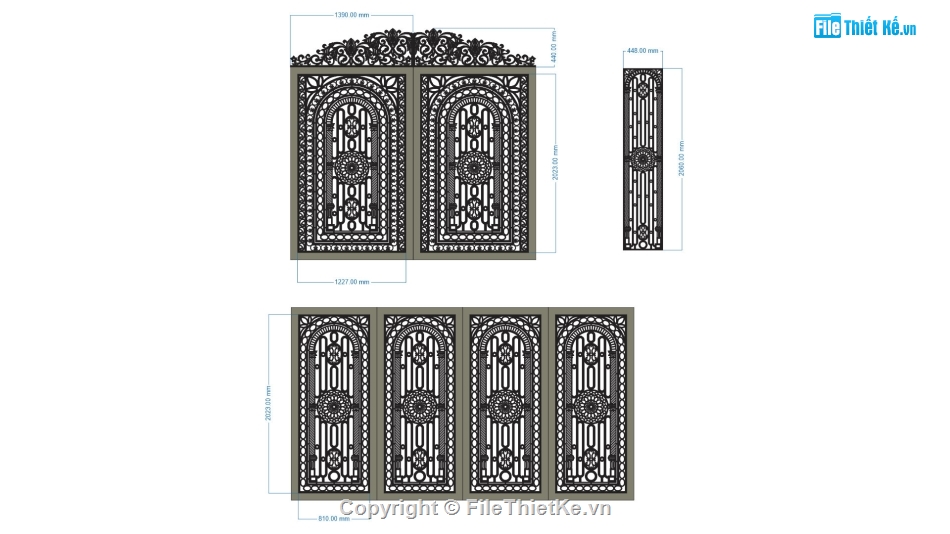 file cnc cổng,cổng 3 kích thước,file cad cổng cnc