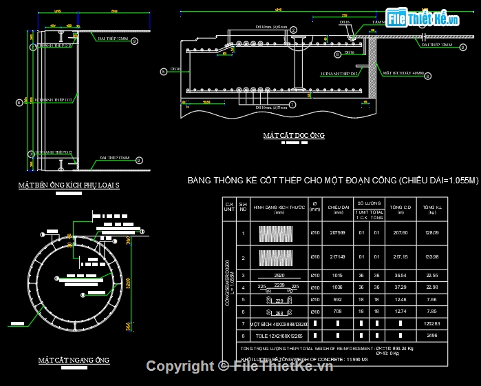 cấu tạo thép cống kích,thiết cống tròn,thiết kế cống kích loại Super-S,cống kích đúc sẵn,cống hộp BTCT,Bản vẽ cad cống hộp