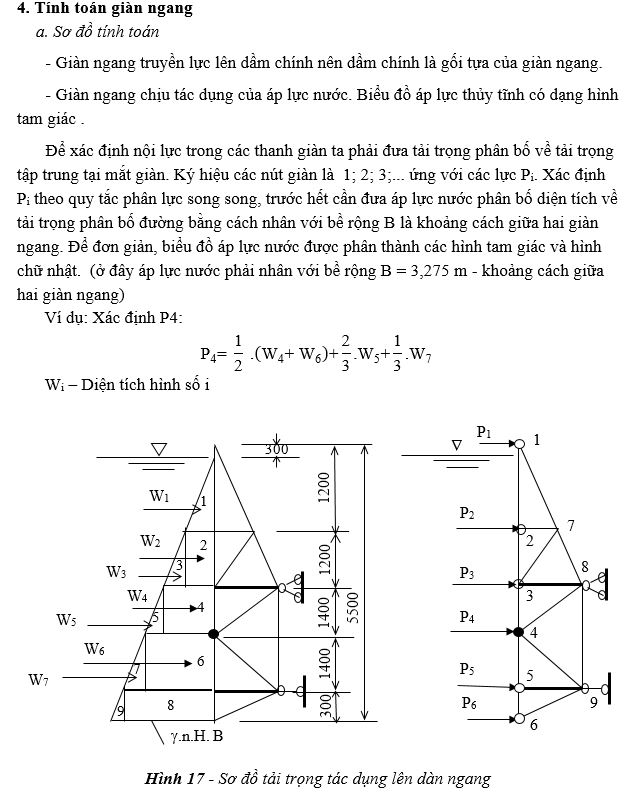 đại học thủy lợi,đồ án môn học,đồ án kết cấu thép,thiết kế cửa van phẳng,đề 57C