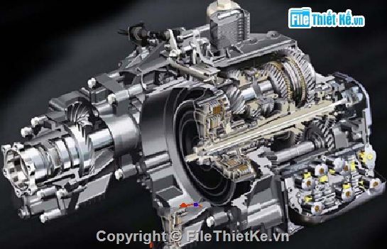 Thiết kế,cụm hộp số ly hợp kép dct ướt trên ô tô,xe hyundai santafe 2023