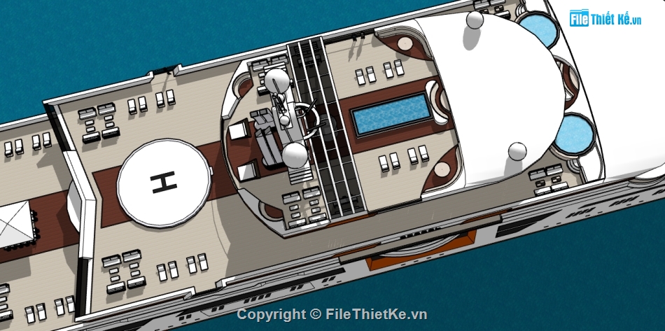 3d su thiết kế du thuyền,du thuyền dựng sketchup,file sketchup thiết kế du thuyền