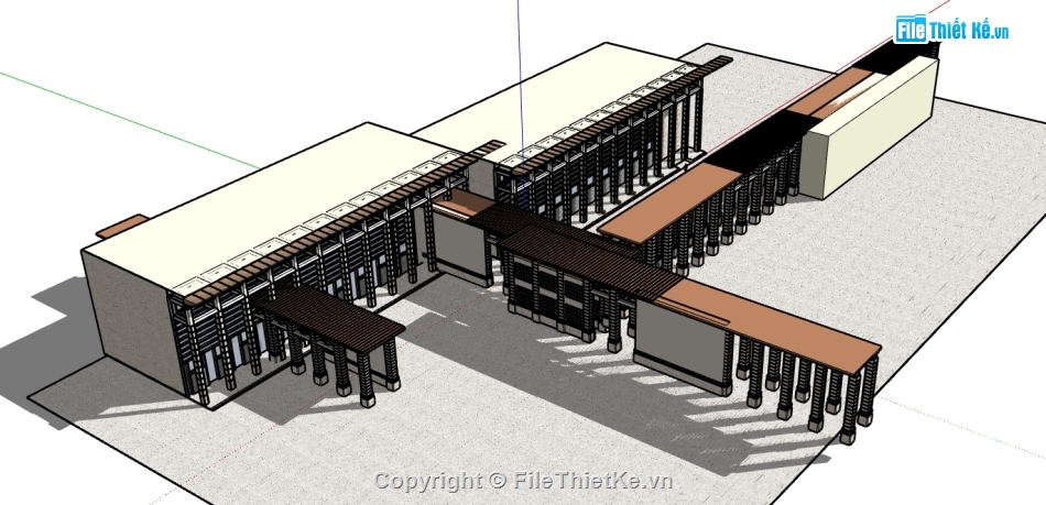 bảo tàng Trung Quốc dựng 3d su,dựng model su bảo tàng,file sketchup bảo tàng