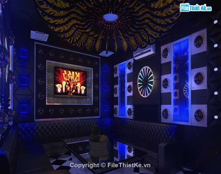 phòng karaoke file sketchup,model su phòng karaoke,phòng karaoke model su,file su phòng karaoke