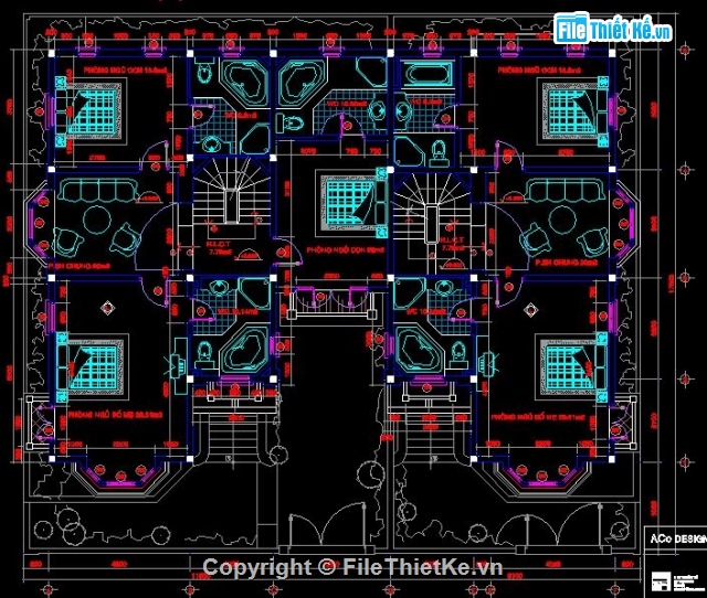 biệt thự 20x17.6m,biệt thự 4 tầng,biệt thự đầy đủ hạng mục