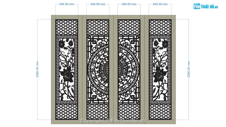 cổng 4 cánh cnc,file cnc cổng 4 cánh,mẫu cnc cổng 4 cánh,4 cánh hoa hồng