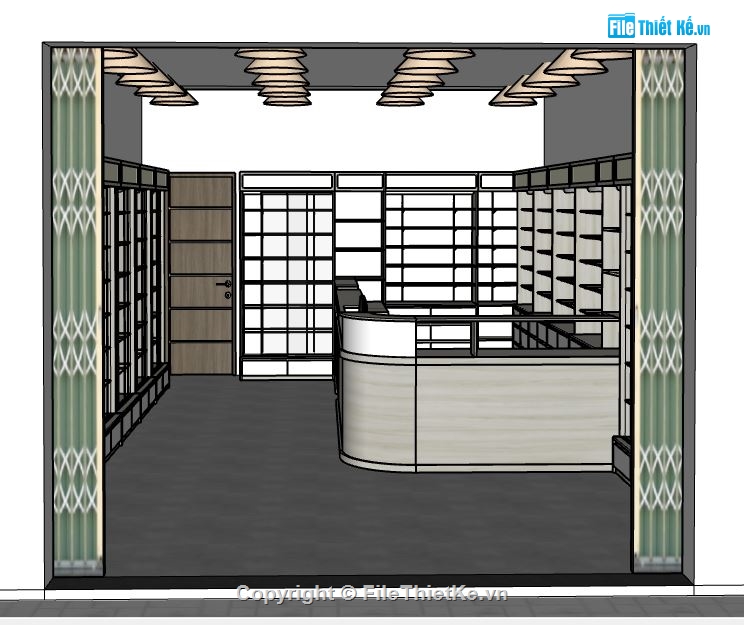 thiết kế hiệu thuốc,hiệu thuốc,hiệu thuốc sketchup