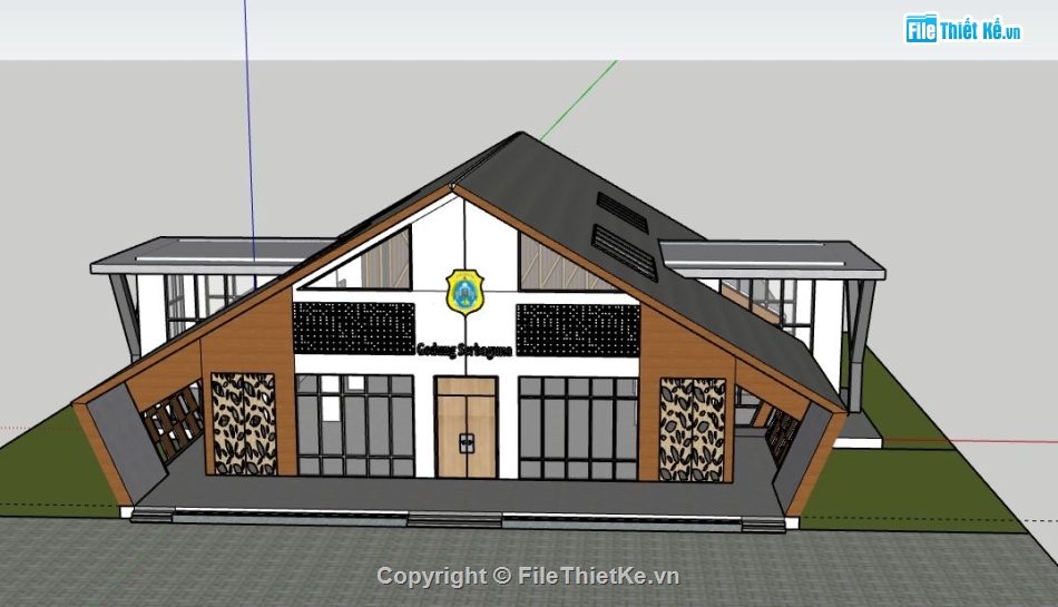 Hội trường,Model su hội trường,file su hội trường,sketchup hội trường