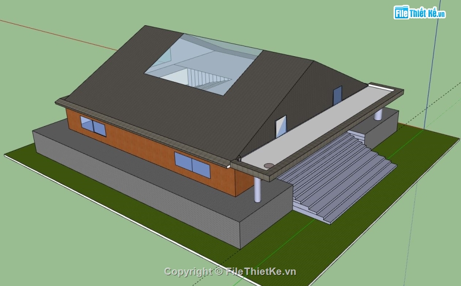 Hội trường 1 tầng,Hội trường file sketchup,Model su hội trường,hội trường sketchup