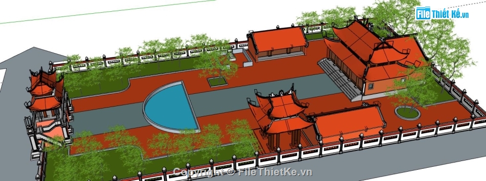 bản vẽ nhà thờ họ đẹp,model su nhà thờ họ,file su nhà thờ họ,file sketchup nhà thờ họ,nhà thờ họ model su