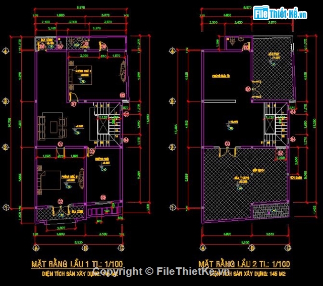 Thiết kế kiến trúc,biệt thự 8.5x16.5m,nhà phố 4 tầng