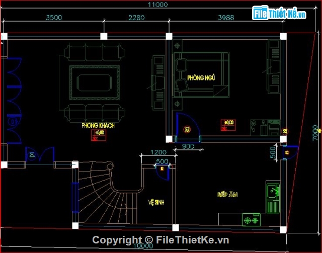 Thiết kế,Thiết kế kiến trúc,nhà dân dụng,nhà dân kích thước 6.8x10m