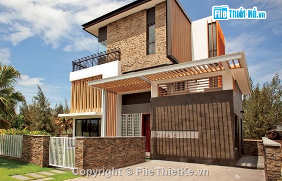 Thiết kế biệt thự,Thiết kế kiến trúc,kiến trúc biệt thự 8x13.5m,biệt thự mái bằng,biệt thự 3 tầng mái bằng