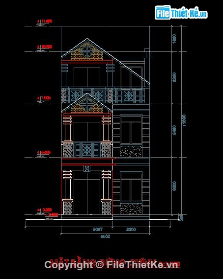 mẫu nhà phố 3 tầng,nhà kích thước 5.5 x 12m,nhà 3 tầng có phối cảnh