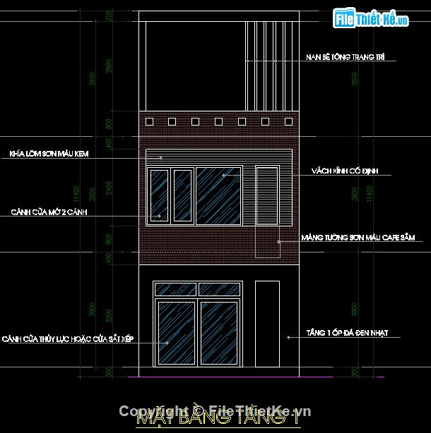 Thiết kế nhà phố,kết cấu nhà phố,nhà phố 5 x 20m