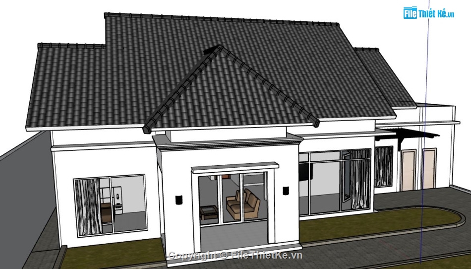 file su biệt thự,sketchup biệt thự,model su biệt thự