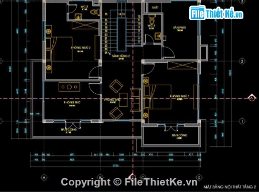 biệt thự 2 tầng,cad biệt thự 2 tầng,file cad biệt thự 2 tầng
