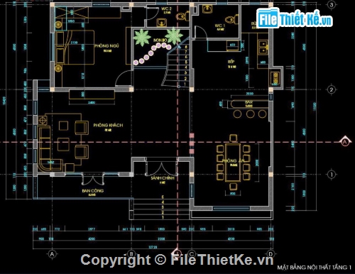 biệt thự 2 tầng,cad biệt thự 2 tầng,file cad biệt thự 2 tầng