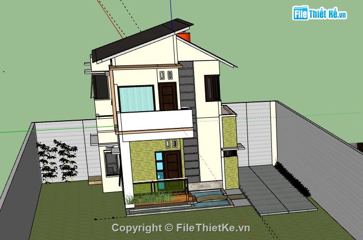 Biệt thự 2 tầng,model su biệt thự 2 tầng,biệt thự 2 tầng model su