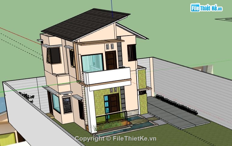 Biệt thự 2 tầng,model su biệt thự 2 tầng,biệt thự 2 tầng model su