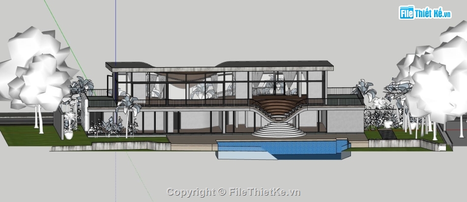 biệt thự đẹp 2,biệt thự 2 tầng,model su biệt thự 2 tầng