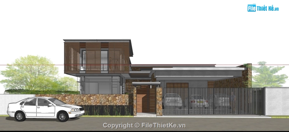 file su biệt thự,file sketchup biệt thự,biệt thự model su