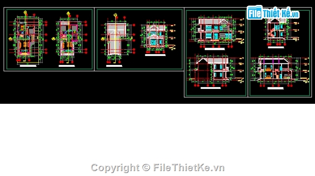 Biệt thự 13.5x10.5m,biệt thự mái thái,biệt thự 2 tầng,bản vẽ biệt thự 2 tầng