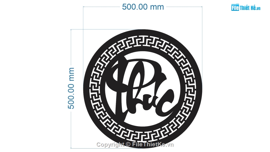 file cnc chữ phúc,mẫu cnc chữ phúc,file cnc chũ phúc