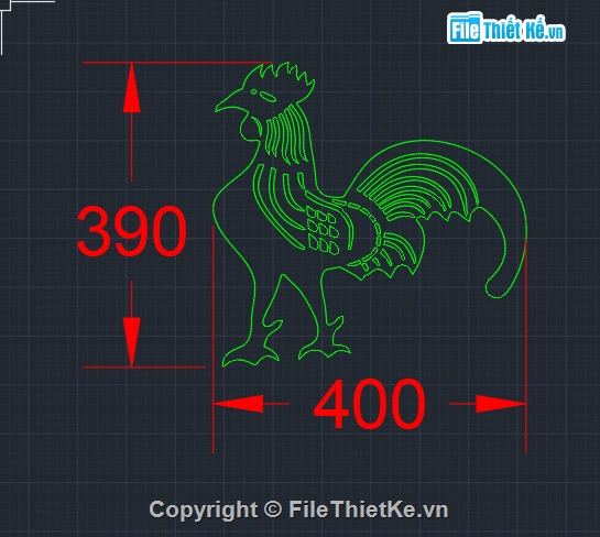 con gà cnc,file cnc con gà,mẫu cnc con gà