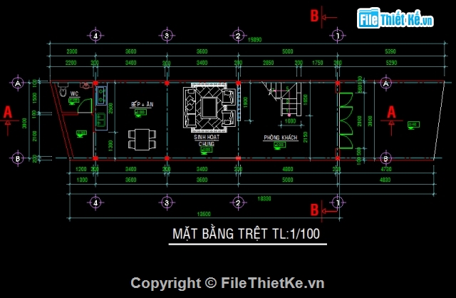 nhà kích thức 4 x 13m,nhà phố 2 tầng,nhà 2 tầng đẹp,bản vẽ nhà 2 tầng