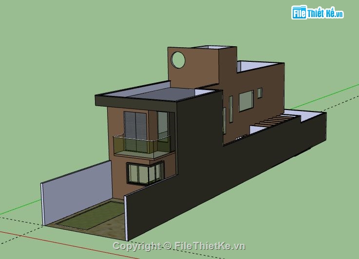 Nhà phố 2 tầng,model su nhà phố 2 tầng,file su nhà phố 2 tầng,sketchup nhà phố 2 tầng,nhà phố 2 tầng file su